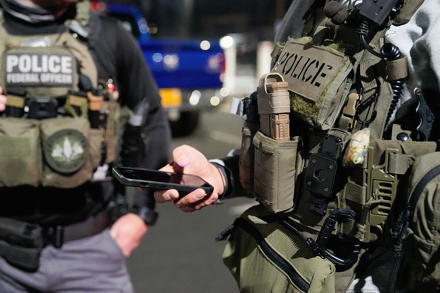 Customs Enforcement in a licensed editorial photograph.