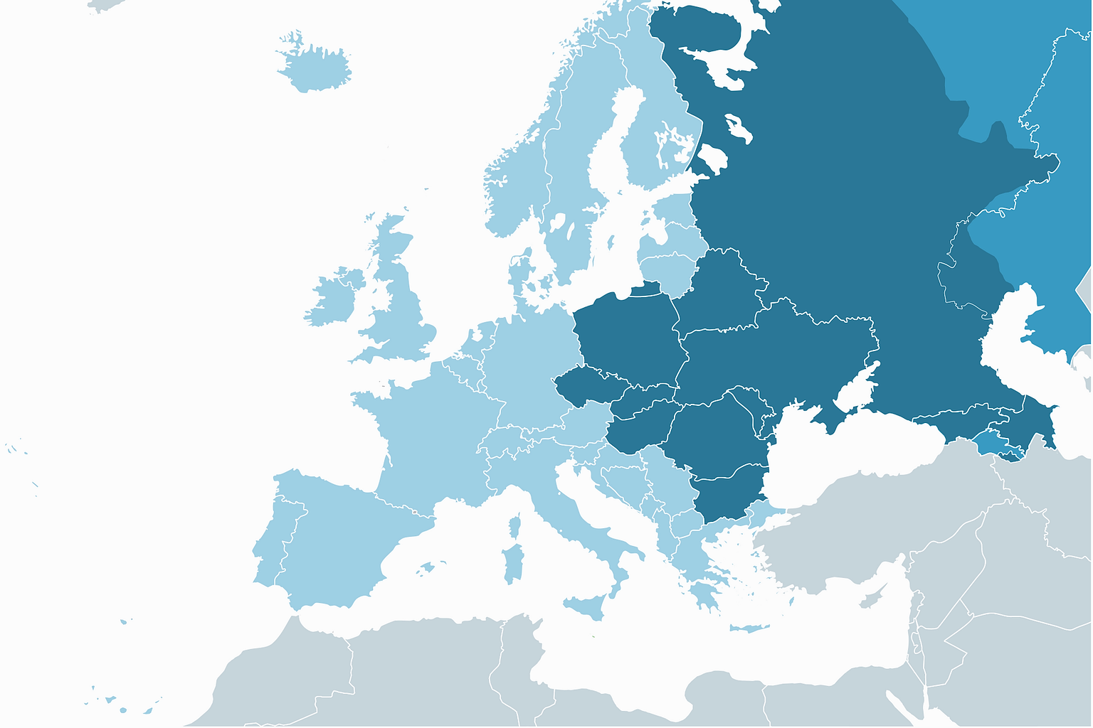 Eastern Europe blue