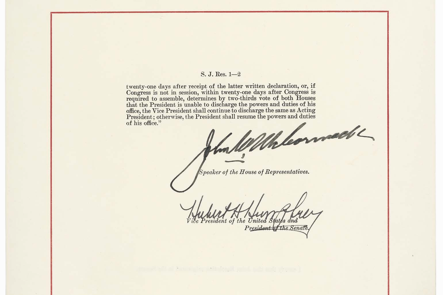 Joint Resolution Proposing the Twenty-fifth Amendment to the United States Constitution , page 2