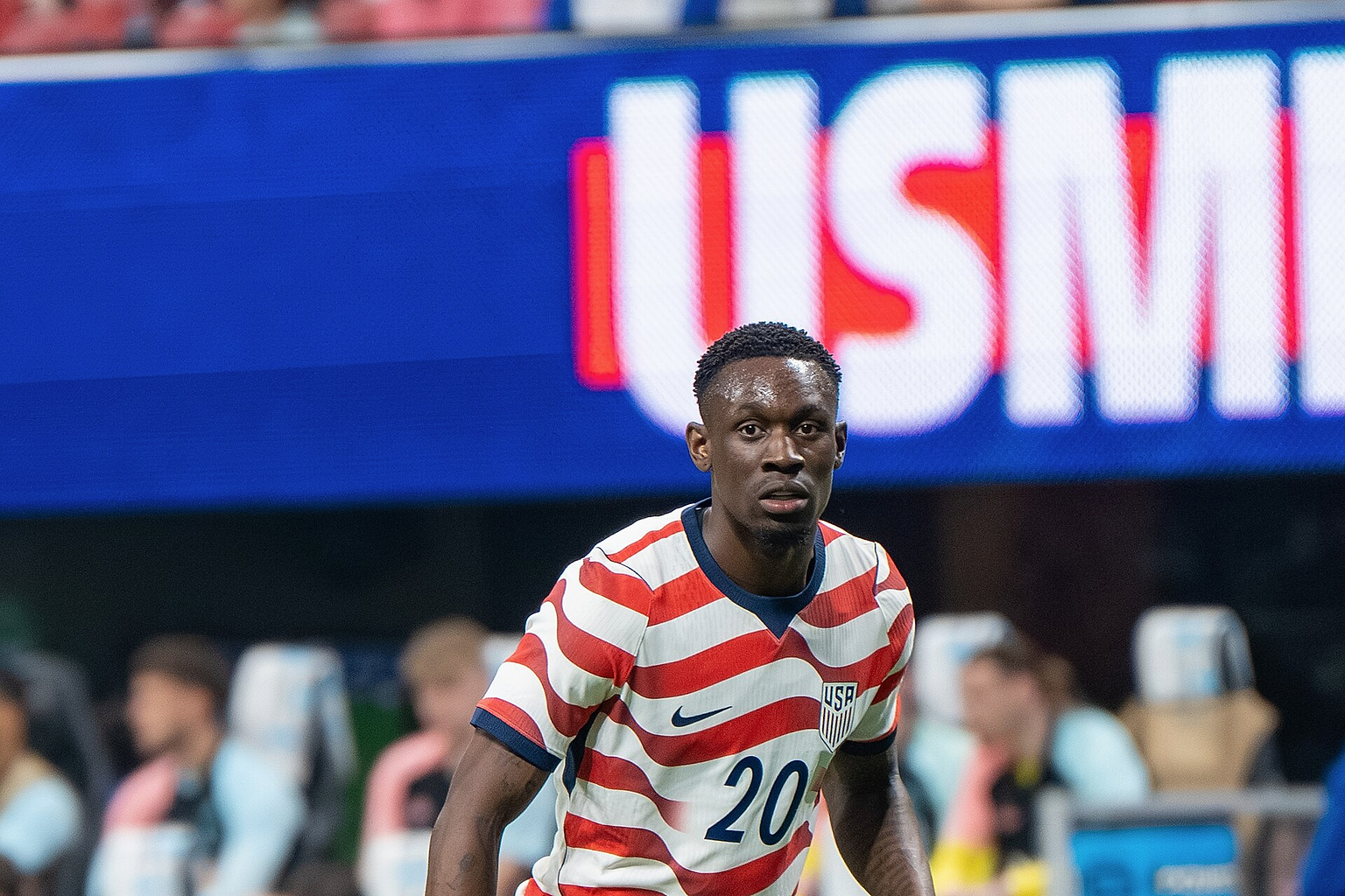 Folarin Balogun during USMNT v Belgium on March 28 2026 at Mercedes-Benz Stadium in Atlanta, Georgia