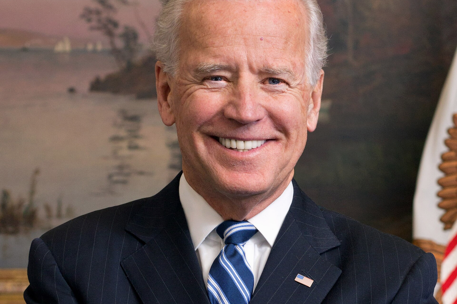 Cropped official portrait of Vice President Joe Biden in his West Wing Office at the White House, Jan. 10, 2013. (Official White House Photo by David Lienemann)