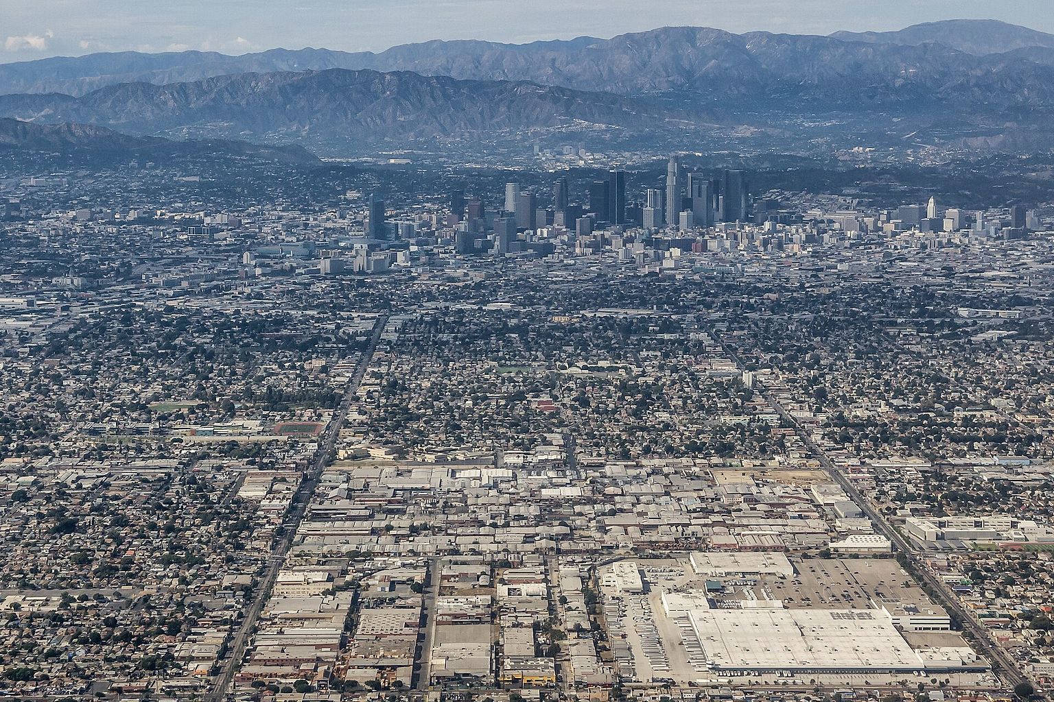 Aerial view of Los Angeles
