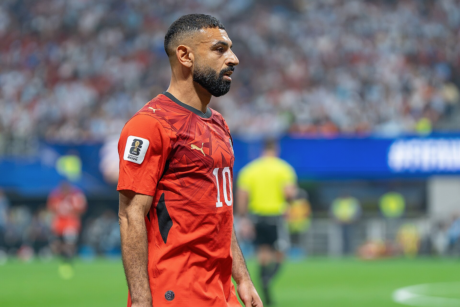 Mohamed Salah during Argentina v Egypt at the 2026 FIFA World Cup