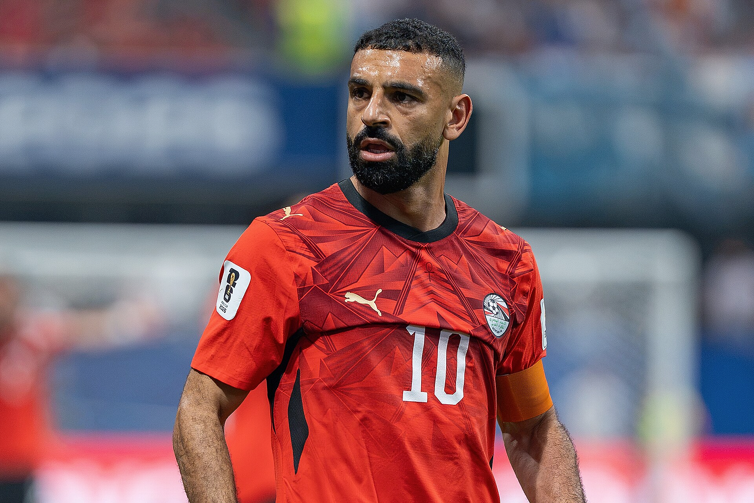 Mohamed Salah during Argentina v Egypt at the 2026 FIFA World Cup
