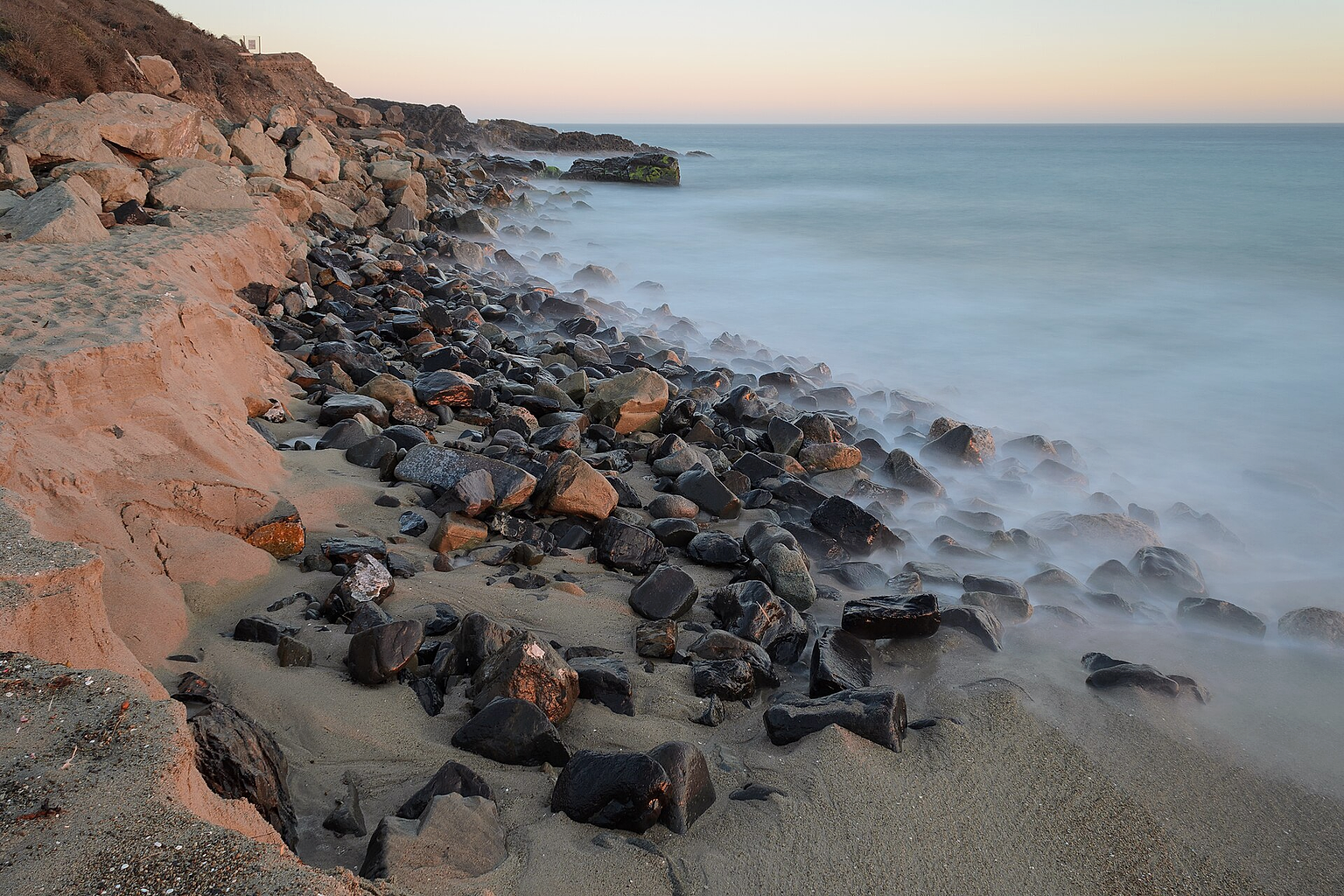View of the Pacific Ocean in Point Mugu State Park .