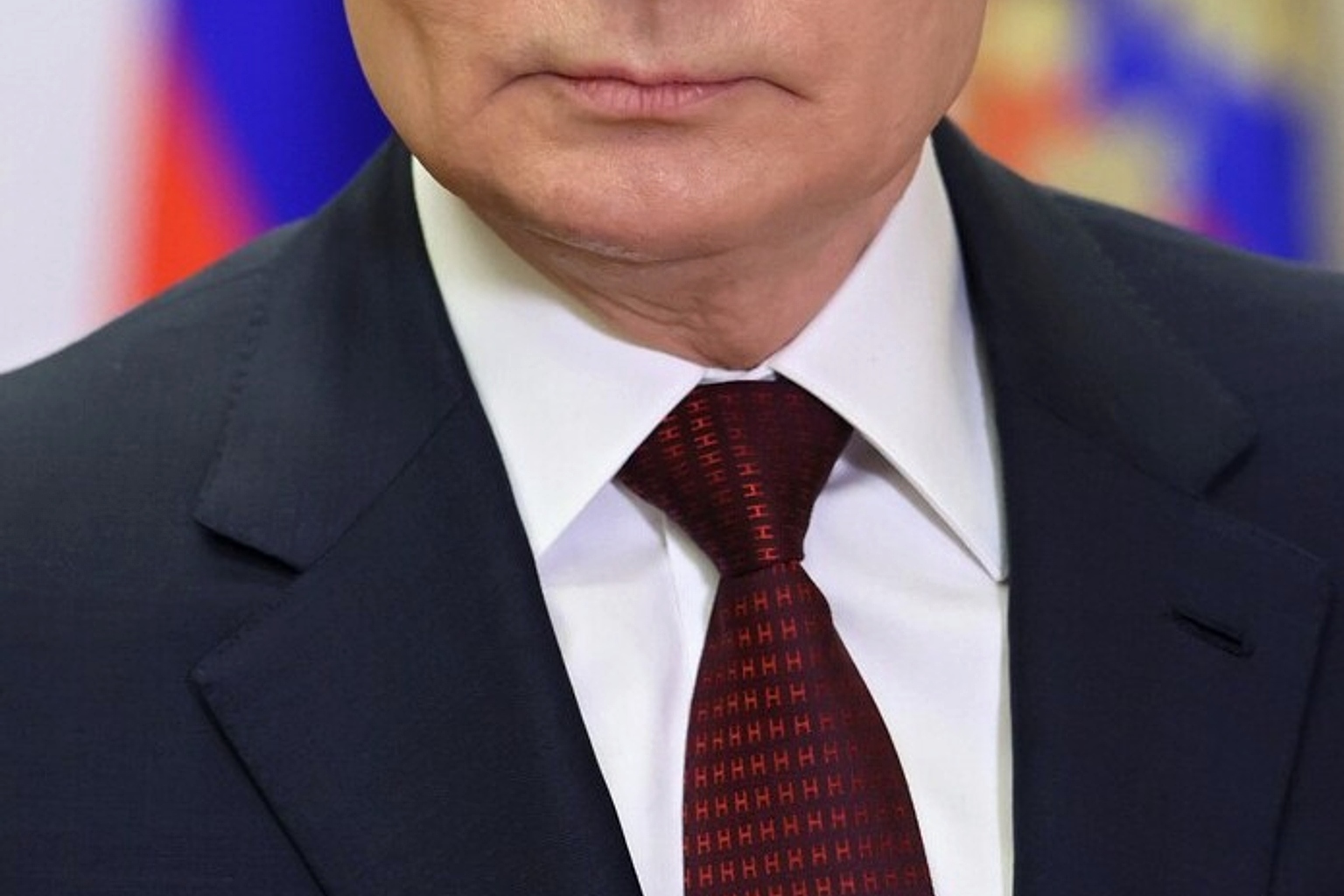 Russian President Vladimir Putin makes a video address to congratulate Russia's women on International Women's Day in Moscow, Russia.
