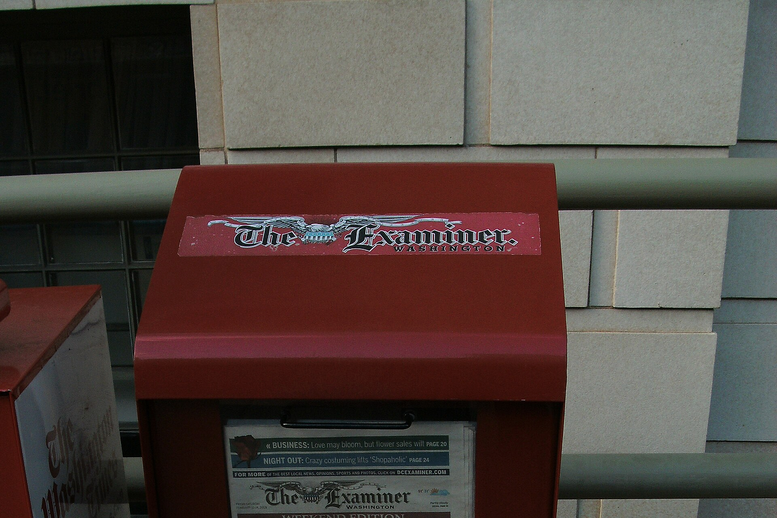 Washington Examiner vending machine