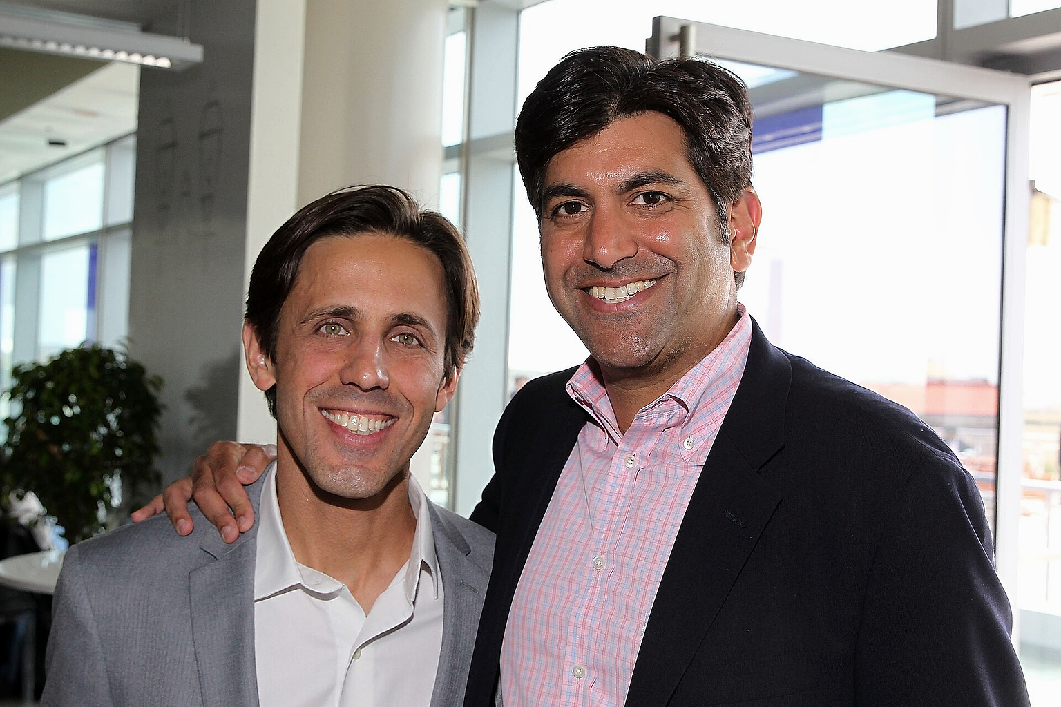 WASHINGTON, DC - MAY 04: David Seamus (L), Assistant to the President and Deputy Senior Advisor for Communication and Strategy, The White House, and Aneesh Chopra, former Chief Technology Officer of the White House, attend the Yahoo News/Tumblr White House Correspondents Dinner Brunch at The Newseum on May 4, 2014 in Washington, DC. (Photo by Paul Morigi/Getty Images for Yahoo News)