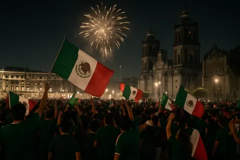 Editorial image for Mexico Celebrates Historic World Cup Knockout Victory