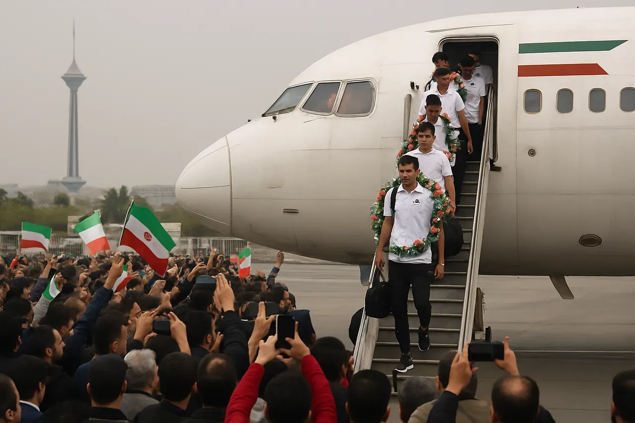 Editorial image for Iran Football Team Welcomed Home in Tehran After World Cup Exit