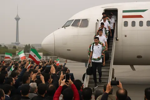 Editorial image for Iran Football Team Welcomed Home in Tehran After World Cup Exit