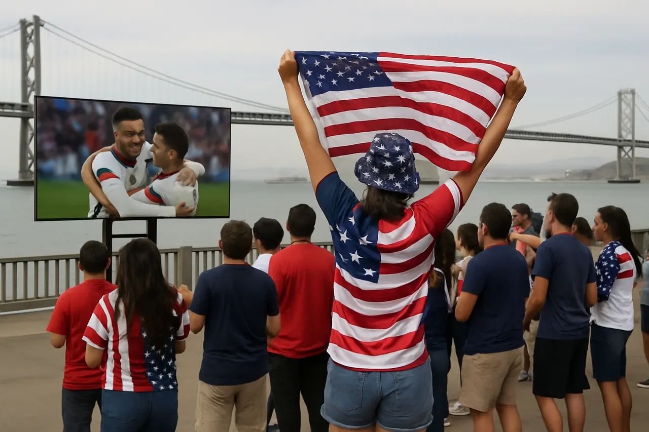 Editorial image for Fans Gather in Bay Area to Celebrate U.S. Victory Over Bosnia-Herzegovina in World Cup