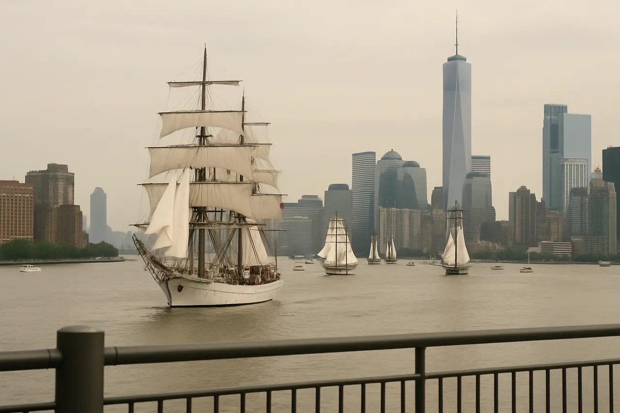Editorial image for Largest Maritime Parade in Modern History Sails Up Hudson River on Fourth of July