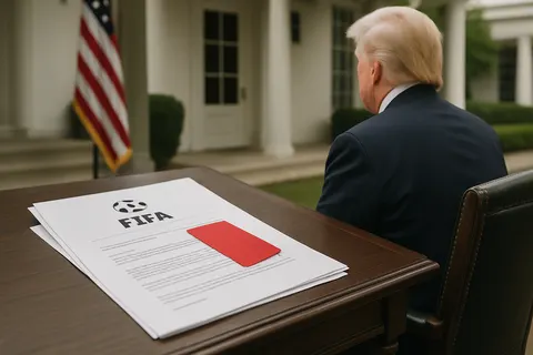 Editorial image for US President Donald Trump Intervenes in FIFA Decision to Reverse USA Striker's Red Card Suspension