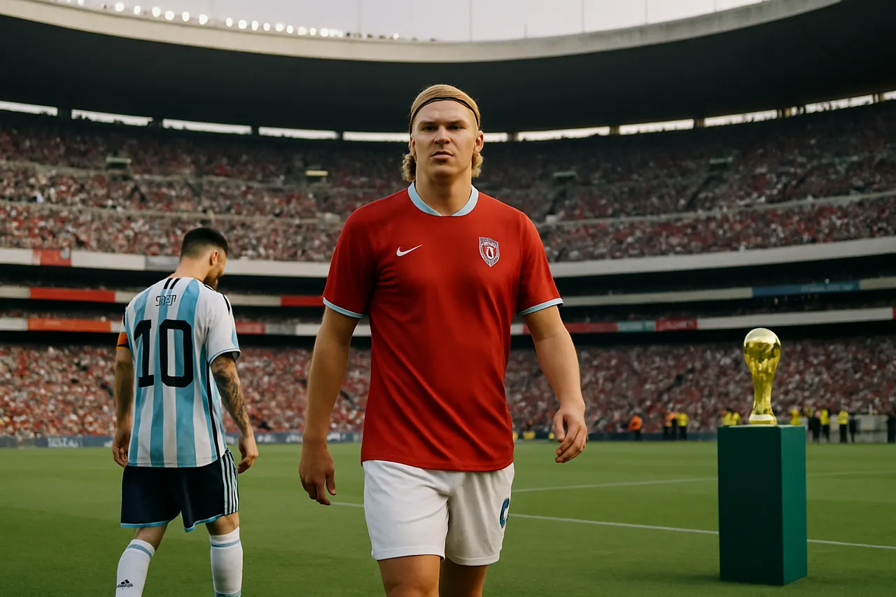 Editorial image for Erling Haaland Leads Norway to Historic World Cup Quarterfinals