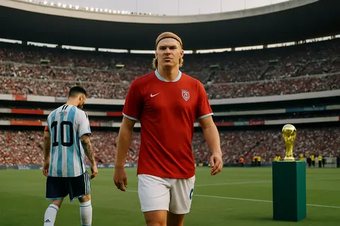 Editorial image for Erling Haaland Leads Norway to Historic World Cup Quarterfinals