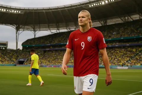 Editorial image for Erling Haaland Stars as Norway Upsets Brazil 2–1 in World Cup Round of 16