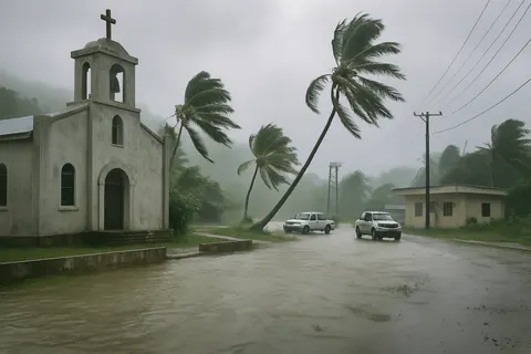 Editorial image for Super Typhoon Bavi Strikes US Pacific Islands with Severe Winds and Flooding