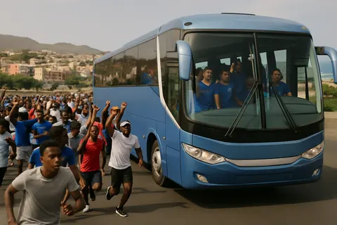 Editorial image for Cape Verde's World Cup Team Returns Home to a Hero's Welcome