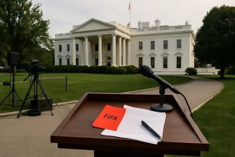 Editorial image for Trump Criticizes FIFA Referee Over Red Card to U.S. Soccer Star Balogun