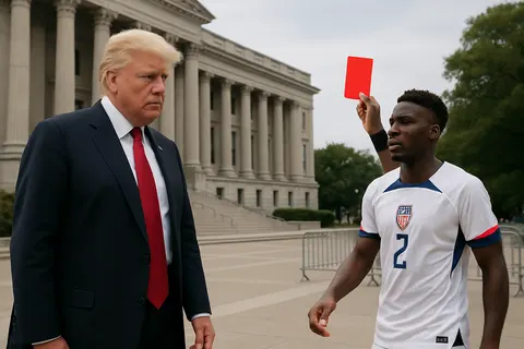 Editorial image for Trump Says He Didn’t Know Meaning of Red Card Before Balogun Incident at FIFA World Cup