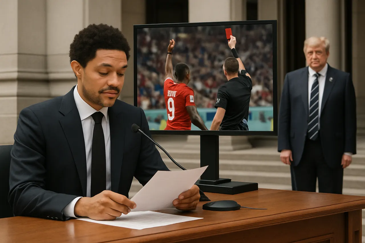 Editorial image for Trevor Noah Jokes About Trump’s Role in FIFA World Cup Red Card Controversy