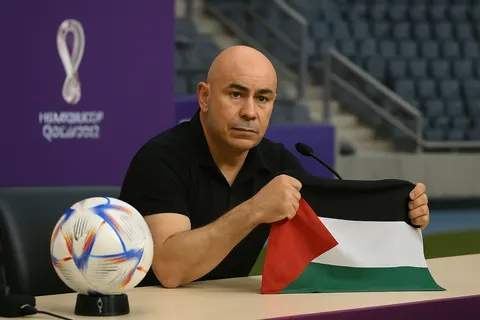 Editorial image for Egypt Coach Hossam Hassan Voices Support for Palestinians at FIFA World Cup