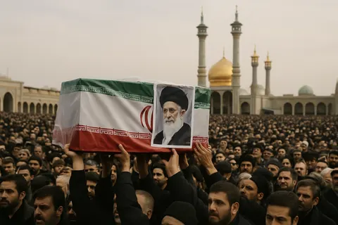 Editorial image for Tens of Thousands Mourn Iran’s Late Supreme Leader Ali Khamenei in Qom