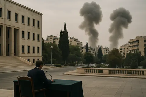 Editorial image for Explosions Heard in Damascus During French President Macron’s Visit
