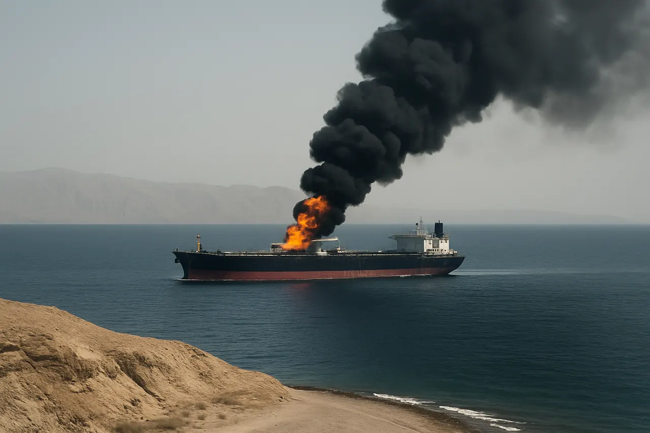 Editorial image for Tanker Set Ablaze After Being Struck by Projectile in the Strait of Hormuz