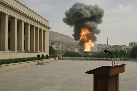 Editorial image for Explosions Reported in Damascus During French President's Visit