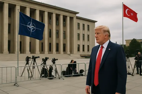 Editorial image for President Trump Arrives in Ankara as NATO Summit Begins