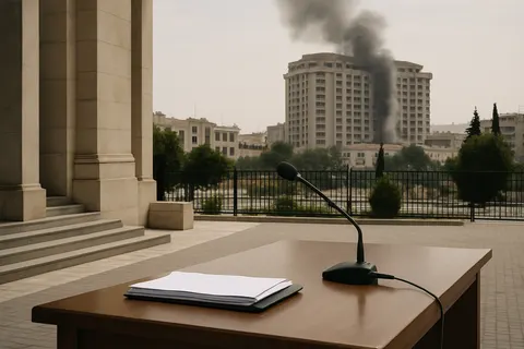 Editorial image for Bomb Explosions Near Damascus Hotel During Macron's Historic Visit to Syria