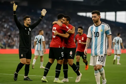 Editorial image for Egypt Leads Argentina After First Half in 2026 World Cup Round of 16