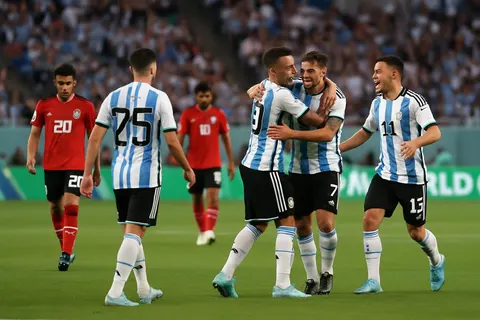 Editorial image for Argentina Mounts Late Comeback to Defeat Egypt 3-2 in World Cup Last 16