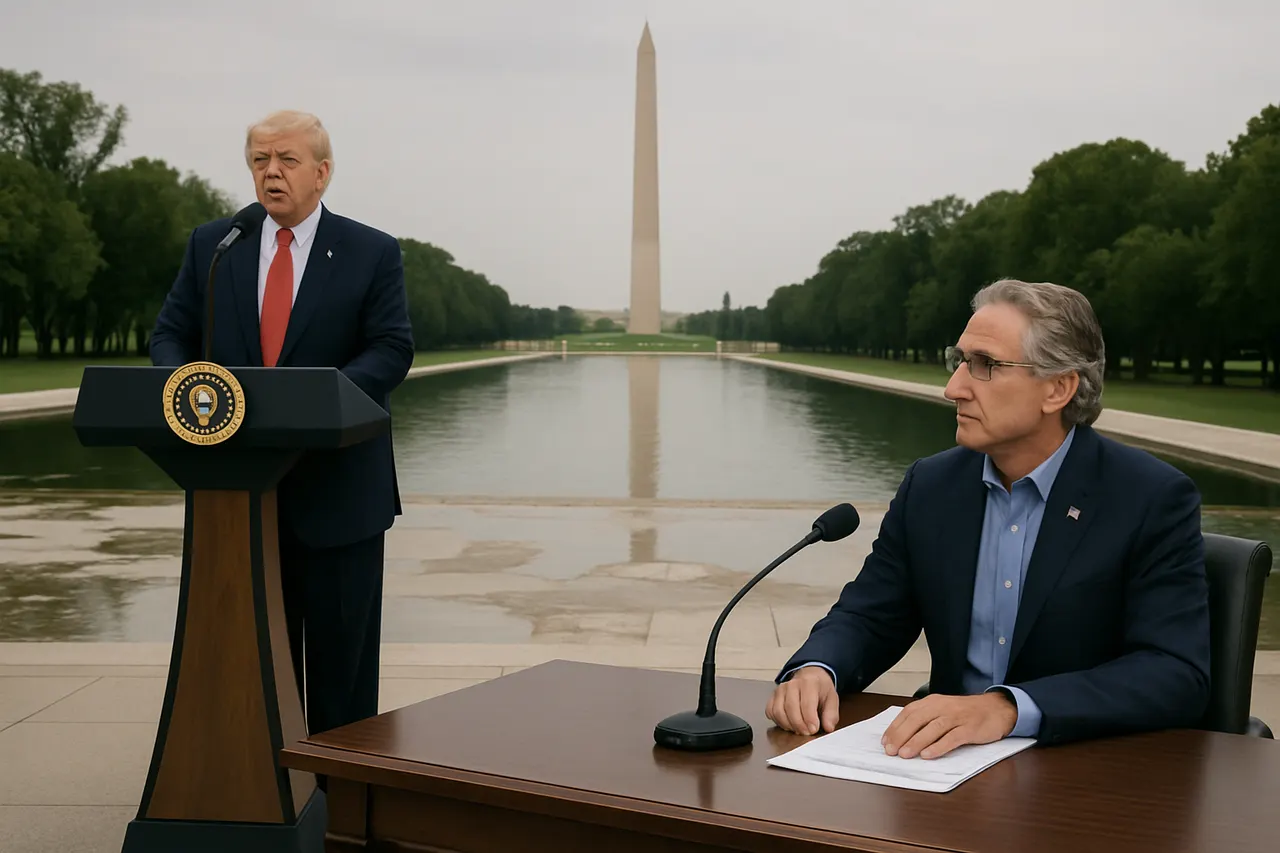 Editorial image for Doug Burgum Says Vandalism of Reflecting Pool Began Early June After Trump Ordered Restoration