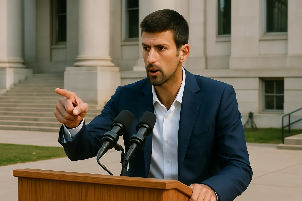 Editorial image for Novak Djokovic Challenges Wimbledon Official Over Roof Closure Timing