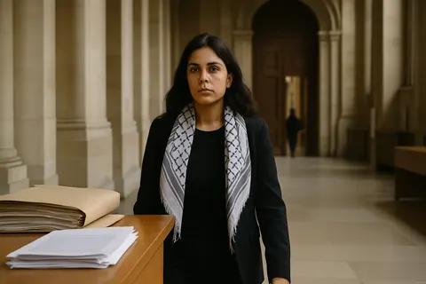 Editorial image for French MEP Rima Hassan Arrives at Trial in Paris Accused of Glorifying Terrorism