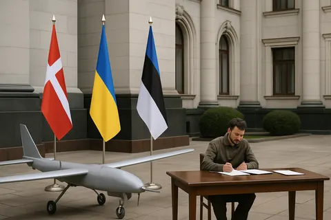 Editorial image for Zelensky Signs New Drone Defence Deals with Denmark, Estonia, and Netherlands