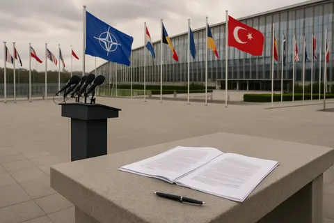 Editorial image for Trump Questions Iran Deal and Threatens Strikes at NATO Summit Conclusion