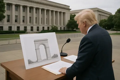 Editorial image for Trump's Proposed 250-Foot Triumphal Arch in Washington Faces Further Review