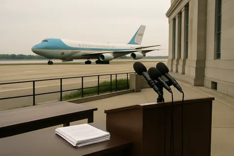 Editorial image for Trump Returns to Washington on Older Air Force One Amid Heightened Iran Threat