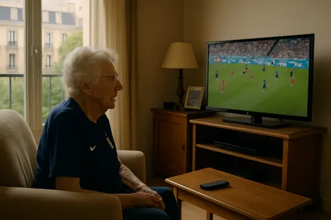 Editorial image for Meet Shirley, Les Bleus’ 96-Year-Old World Cup Housemate and Number One Fan