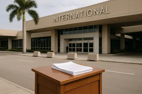 Editorial image for South Florida's Palm Beach Airport Renamed President Donald J. Trump International
