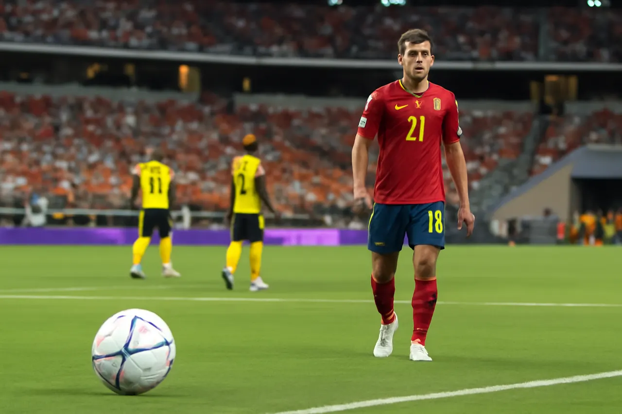 Grounded editorial scene illustrating Following France’s advancement to the semifinals, Spain and Belgium face off in a pivotal World Cup quarterfinal match with key players Mikel Oyarzabal and Romelu Lukaku expected to shine.