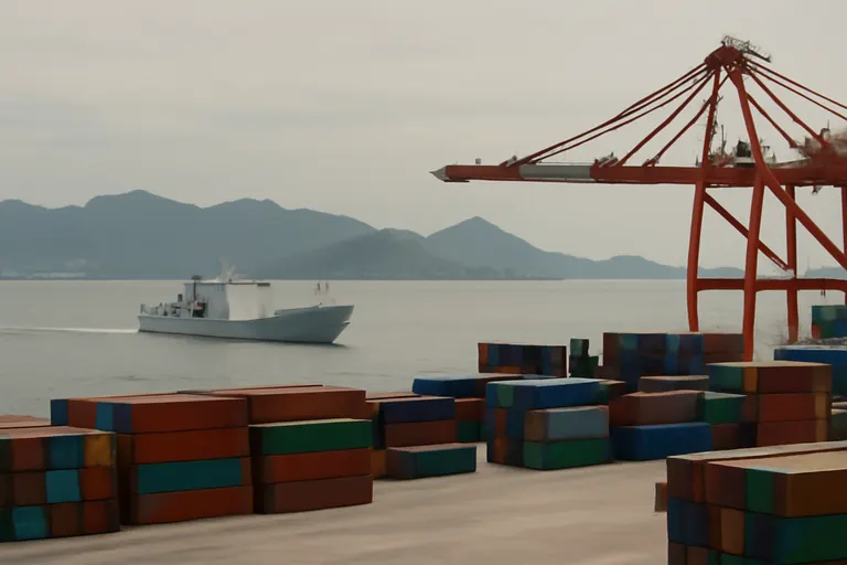 General business and trade setting with a clear real-world economic focal point.