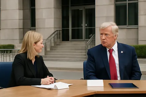 Grounded editorial scene illustrating Italian Prime Minister Giorgia Meloni and former US President Donald Trump have publicly clashed, with their strained relationship evident at the NATO summit in Ankara. Experts suggest Meloni may be leveraging the fallout for domestic political gain.