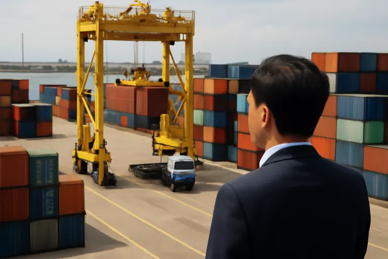 General business and trade setting with a clear real-world economic focal point.