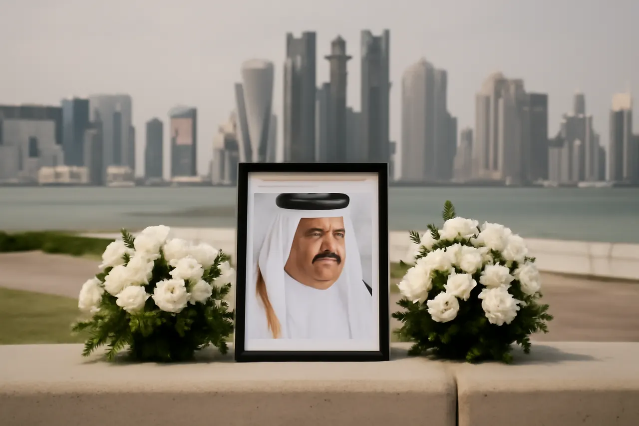 Grounded editorial scene illustrating Sheikh Hamad bin Khalifa Al Thani, credited with transforming the Arab world, passed away at age 74.