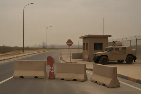 Grounded editorial scene illustrating On July 13, 2026, Iran targeted US military assets located in Gulf states, including Bahrain, Kuwait, and Jordan.
